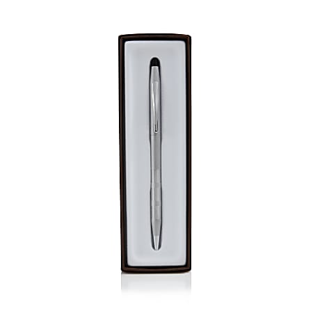 Cross® Classic® Century® Ballpoint Pen, Medium Point, 1.0 mm, Satin Chrome Barrel, Black Ink
