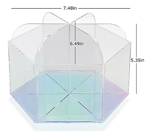 Realspace Opaline Acrylic Spinning Desktop Organizer 5 38 H x 7 12