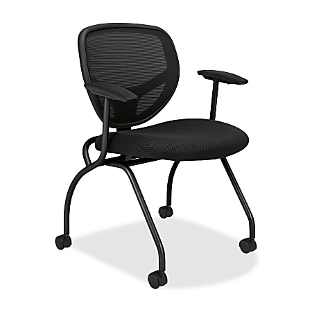 basyx by HON® Fixed Arms Nesting Chair, 32 1/2"H x 25 1/4"W x 22"D, Black