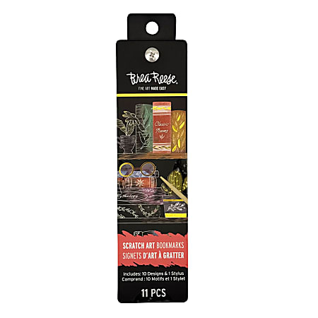 Brea Reese Scratch Art Bookmark Kit, Bookish, Total Qty 1