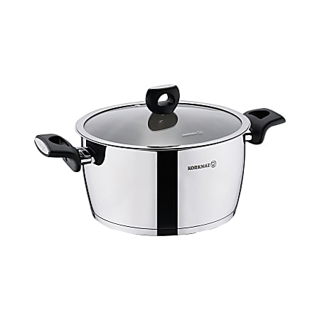 Korkmaz Nora 2-Piece Stainless Steel Casserole Dish With Lid, 3.5L, Silver