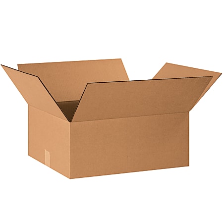 Partners Brand Corrugated Boxes, 10"H x 18"W x 22"D, 15% Recycled, Kraft Brown, Bundle Of 20