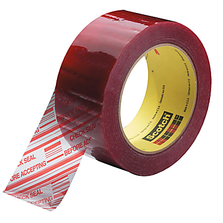 3M® 3779 Pre-Printed Carton Sealing Tape, 2" x 110 Yd., Clear, Case Of 36