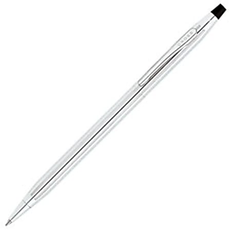 Cross® Classic® Century® Ballpoint Pen, Medium Point, 1.0 mm, Lustrous Chrome Barrel, Black Ink