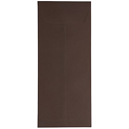 JAM Paper® Policy Envelopes, #14, Gummed Seal, 100% Recycled, Chocolate Brown, Pack Of 50 Envelopes