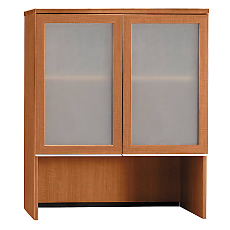BBF Milano2 2-Door Hutch, 30"H x 35 3/4"W x 43 1/8"D, Golden Anigre, Premium Installation Service