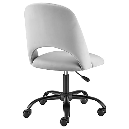 Eurostyle Alby Velvet Office Chair BlackGray Office Depot