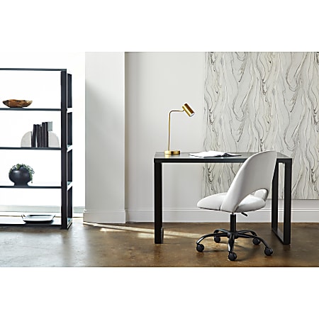Eurostyle Alby Velvet Office Chair BlackGray Office Depot