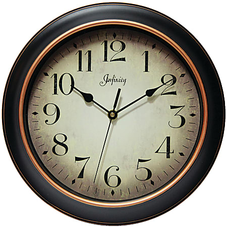 Infinity Instruments Hanover 12" Round Wall Clock,