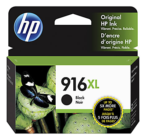 HP 916XL Black Extra-High-Yield Ink Cartridge, 3YL66AN