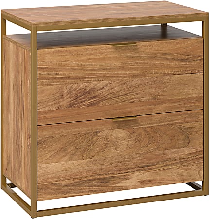 Sauder® International Lux 30-5/16"W x 16-1/2"D Lateral 2-Drawer File Cabinet, Sindoori Mango