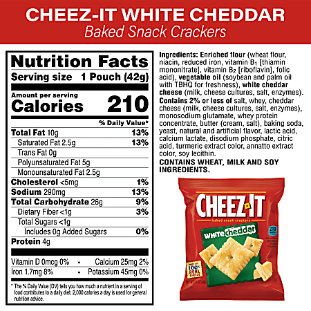 Cheez-It Snack Cracker Variety Pack, Pack Of 45 Bags