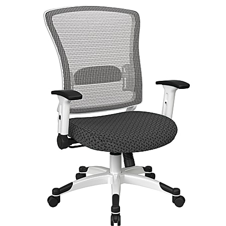 Office Star™ Space Seating Mesh Mid-Back Chair, Charcoal Onyx/White
