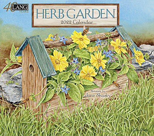 Lang Monthly Wall Calendar, 10”H x 13-7/16”W, Herb Garden, January To December 2022