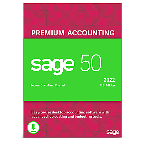 Sage 50 Premium Accounting 2022 U.S. 3-User (Windows)