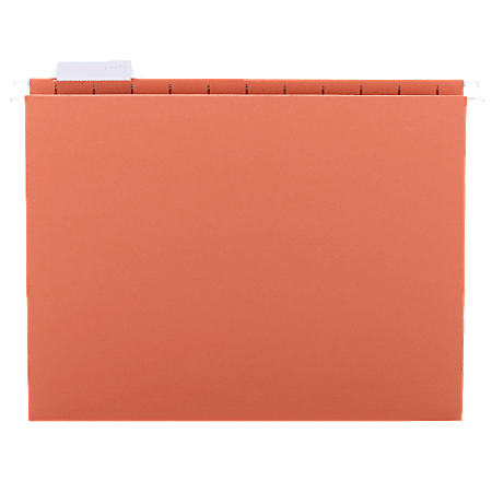 Smead® Hanging File Folders, 1/5-Cut Adjustable Tab, Letter Size, Orange, Box Of 25