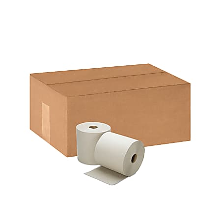 SKILCRAFT® All-Purpose Embossed 1-Ply Hardwound Paper Towels, 100% Recycled, Natural, 800' Per Roll