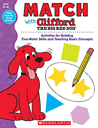 Scholastic Clifford The Big Red Dog Activity Book, Math With Clifford, Preschool - Grade 1