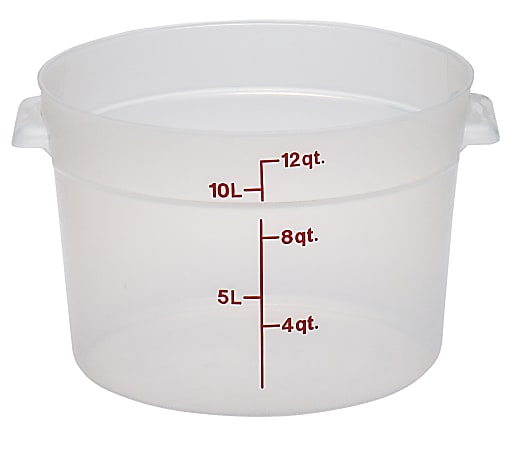 Cambro Translucent Round Food Storage Containers, 12 Qt,