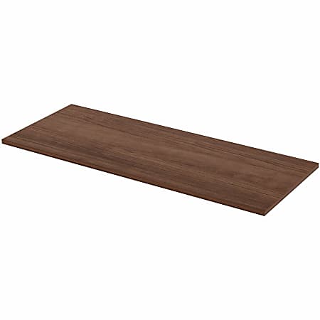 Lorell® Quadro Sit-To-Stand Laminate Table Top, 60"W x 24"D, Walnut