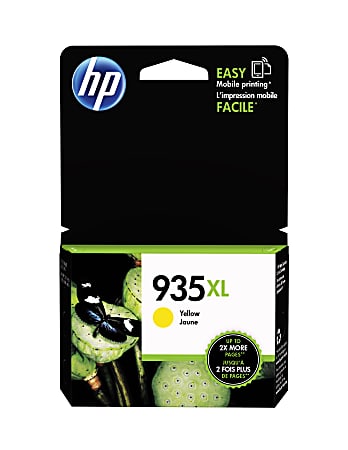 HP 935XL Yellow High-Yield Ink Cartridge, C2P26AN