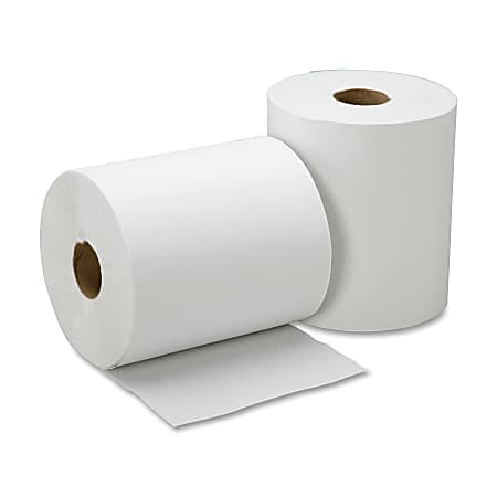 White 100% Recycled 1-Ply Paper Towel Roll (85-Sheets per Roll, 30-Rolls  per Pack)