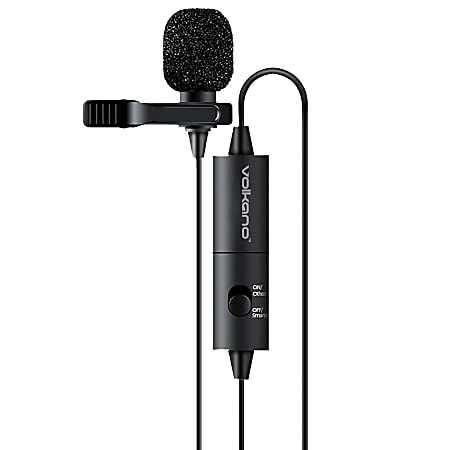 Volkano Professional Lavalier Tieclip Microphone, Black