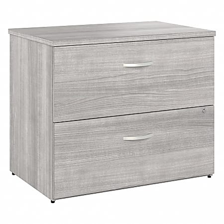 Bush Business Furniture Hybrid 35-11/16"W x 23-3/8"D Lateral 2-Drawer File Cabinet, Platinum Gray, Standard Delivery