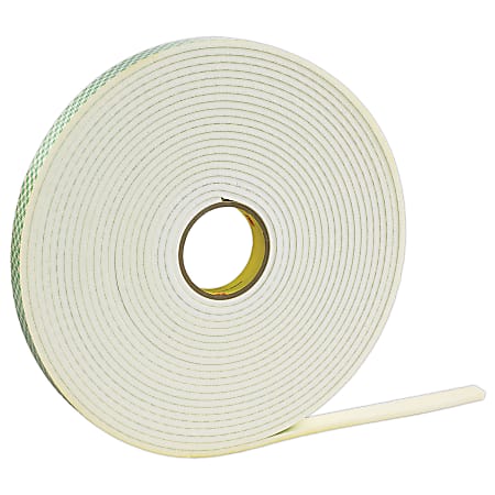 3M™ Double Sided Foam Tape, 0.75" x 72 Yd., Off-White, Case Of 12