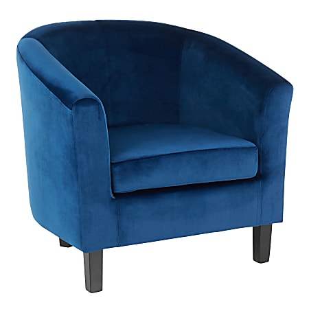 LumiSource Claudia Accent Chair, Black/Blue
