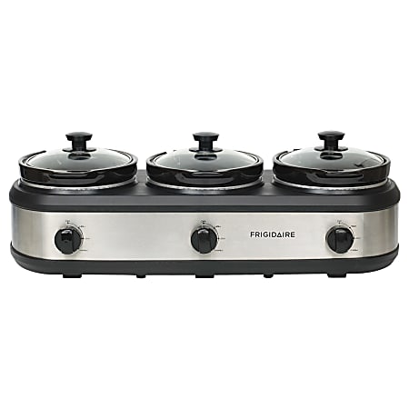 Frigidaire 420W Triple Slow Cooker And Buffet Server With 3 Piece 2.5 ...