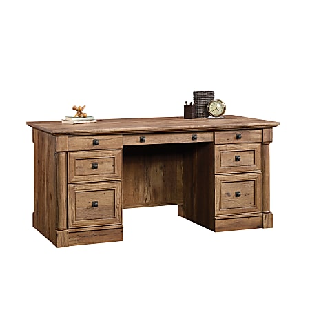 Sauder® Palladia Executive Desk, Vintage Oak