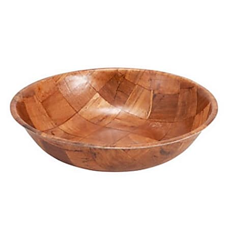 Winco Woven Wood Salad Bowl, 10"