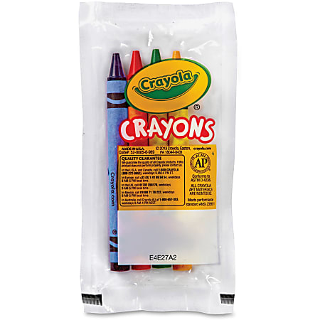 Crayola® Cello Crayons, Assorted Colors, 4 Crayons Per