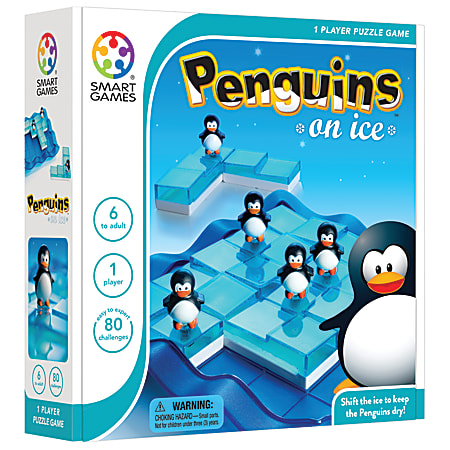 Smart Toys And Games SmartGames Penguins On Ice Puzzle Game, Grade 1 And Up