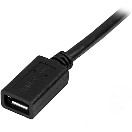 StarTech 0.5m 20in Micro USB Extension Cable MF Micro USB Male