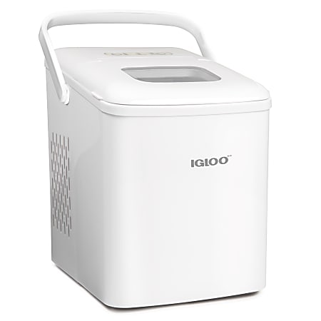 Igloo IGLICEB26HNWH 26 Lb Self-Cleaning Ice Maker, White