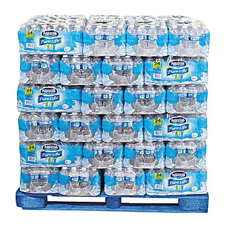 Nestlé® Pure Life™ Purified Bottled Water, 16.9 Oz, Case Of 24, Pallet Of 78 Cases