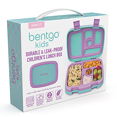 Bentgo Kids Snack Leak Proof Container 2 H x 4 W x 6 D Purple - Office Depot