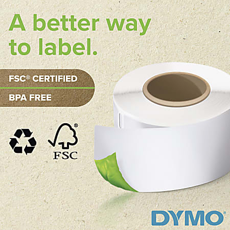 DYMO White LabelWriter Shipping Labels 1763982 2 516 x 4 Roll Of