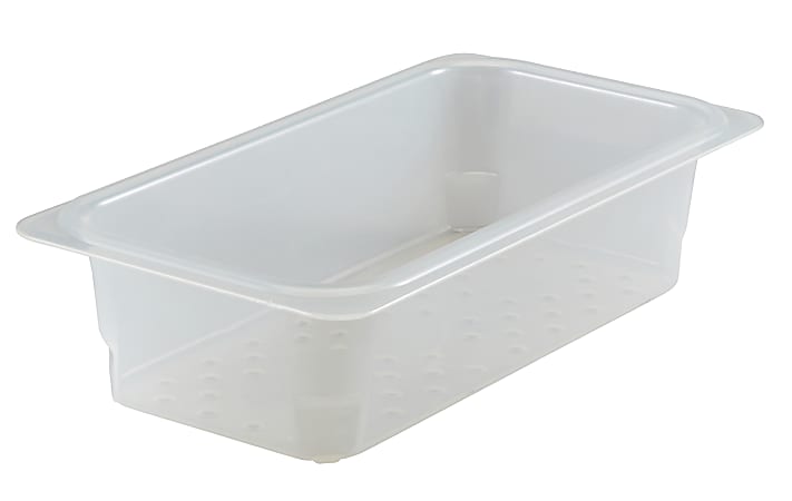 Cambro Translucent GN 1/3 Colander Pans, 3"H x 6-15/16"W x 12-3/4"D, Pack Of 6 Colanders