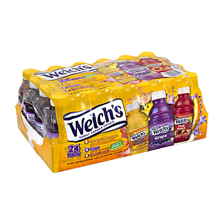 Welch's Juice, 10 Oz, Assorted Flavors, Pack Of 24 Bottles