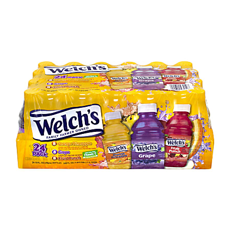 Welchs Juice 10 Oz Assorted Flavors Pack Of 24 Bottles - Office Depot