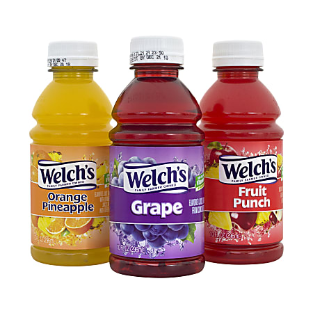 Welchs Juice 10 Oz Assorted Flavors Pack Of 24 Bottles - Office Depot