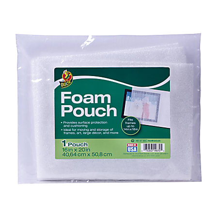 Duck® Foam Pouch, 16" x 20", White