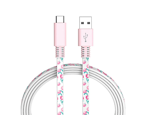 Ativa® USB Type-C Cable, 6', White Rose
