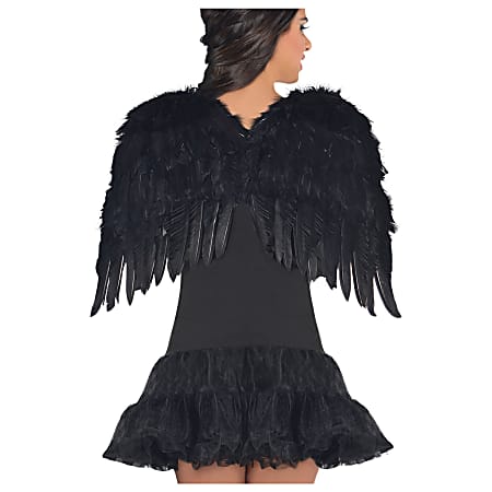 Amscan Feather Wings, 22", Black