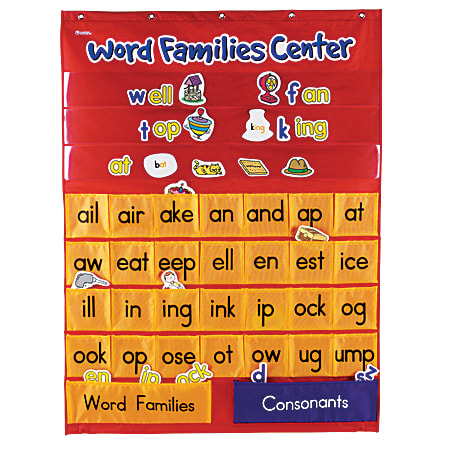 Learning Resources Word Families And Rhyming Center Pocket Chart, 28" x 37 1/2", Multicolor, Grade 1 - Grade 3
