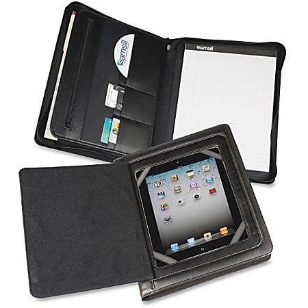 Samsill Carrying Case (Flap) for 10.1" iPad, Tablet PC, Accessories - Black - Vinyl - 13.5" Height x 10.6" Width x 1.1" Depth