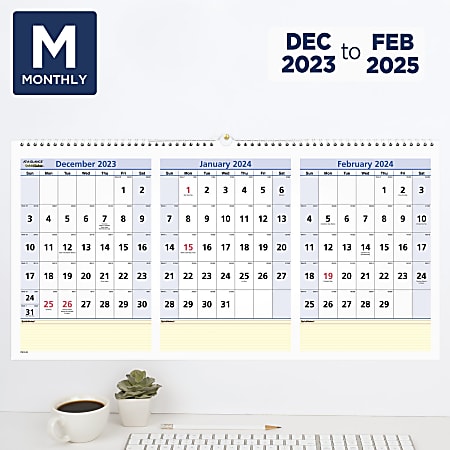 2023-2025-at-a-glance-quicknotes-3-month-horizontal-15-month-wall-calendar-24-x-12-december-2023